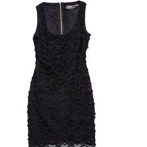 Guess black fringe detail dress